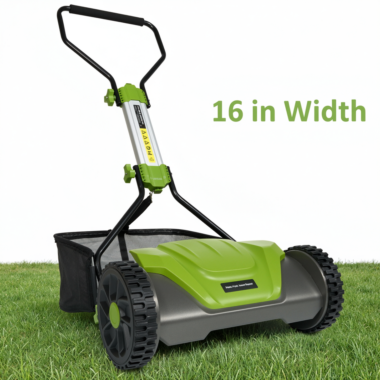 GASKY 16 Inch 5 Blade Push Reel Lawn Mower, 5-Blade, Green
