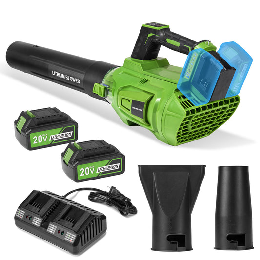 GASKY 40V 620CFM/160MPH Leaf Blower Cordless with 2 X 4.0 Battery and Charger, 5 Speed & Turbo Mode, Brushless Motor Electric Leaf Blower for Lawn Care/Patio/Yard/Garden Cleaning & Snow/Dust Blowing