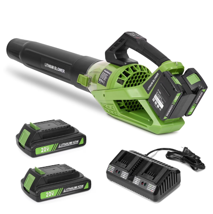 GASKY 40V 420CFM/120MPH Leaf Blower Cordless with 2 X 2.0 Battery and Charger, 5 Speed & Turbo Mode Battery Powered Leaf Blower for Lawn Care/Patio/Yard/Garden Cleaning & Snow/Dust Blowing