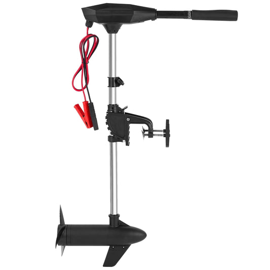 Electric Trolling Motor, 8 Speed 55bs Electric Outboard Boat Motor with Adjustable Handle & LED Battery Indicator, Fishing Boat Engine for Inflatable Boats Kayaks Cano,Black