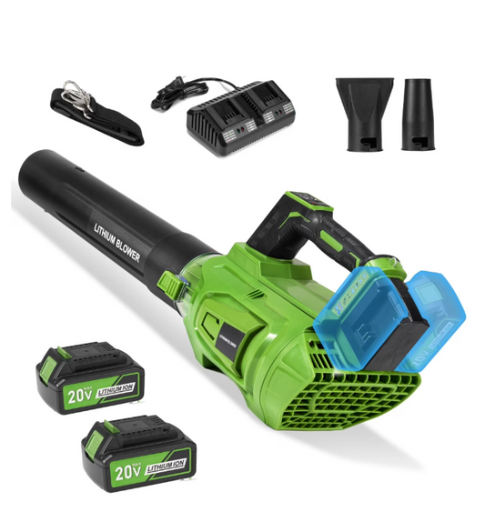 GASKY 40V Leaf Blower with 2 X 4.0Ah Batteries & Charger, 620CFM/ 150MPH Brushless Electric Cordless Leaf Blower for Garden/Dust/Snow/Yard Clean, Lightweight