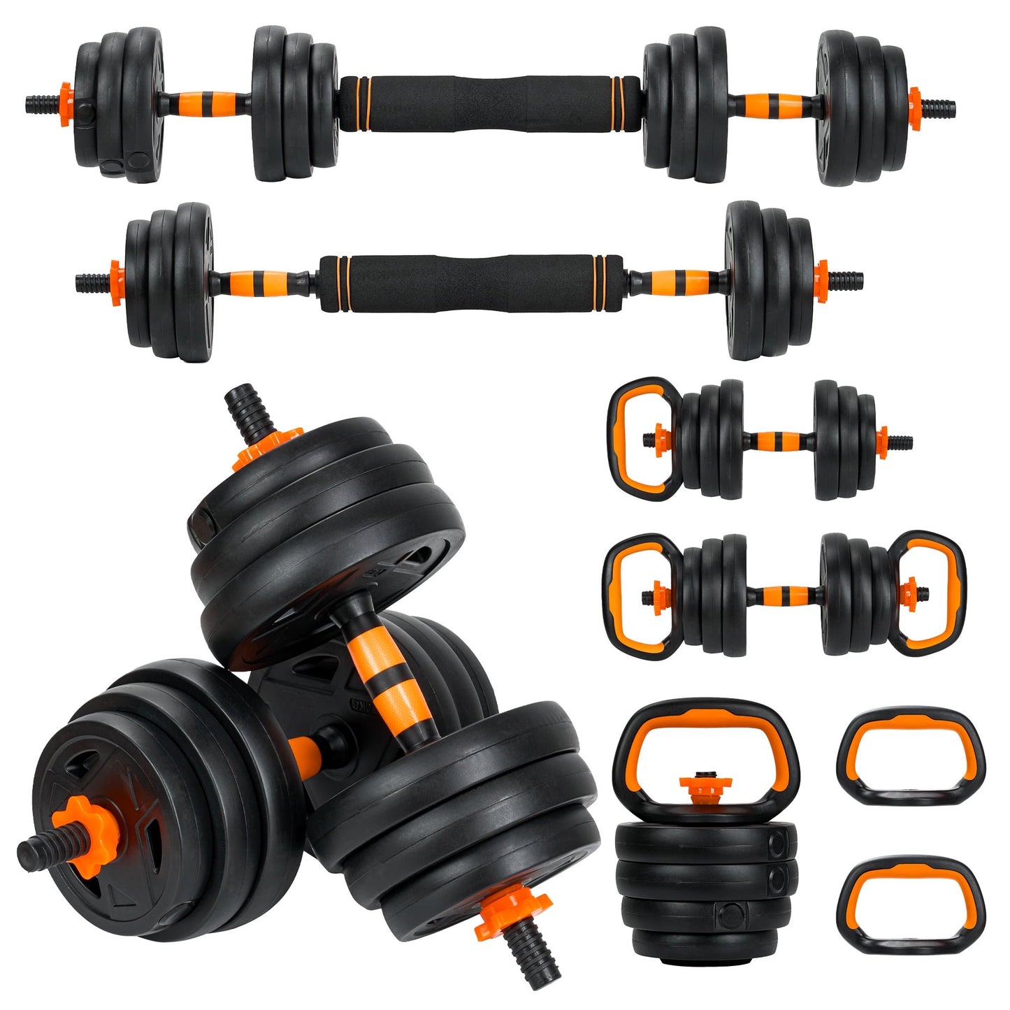 GASKY Dumbbells Set 44LB Adjustable Dumbbells Lightweight Easy Assembly & Storage Weights for Beginners ,Women Friendly Workout Weights
