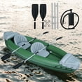 GASKY Inflatable Kayak 2 Adjustable Seats Kayak with Removable Double Paddle Accessory Kit Green
