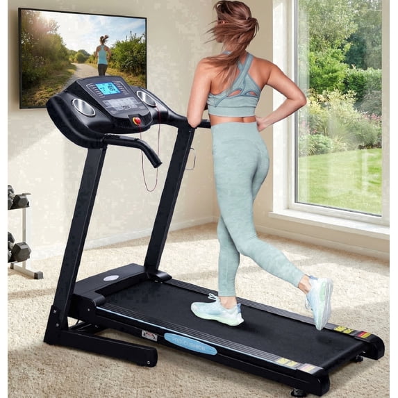 GASKY Treadmill Auto Incline with 12 Level 15 Preset Training Programs Folding Treadmill 2.5 HP Powerful Motor Exercise Equipment for Running Jogging Walking 220lbs
