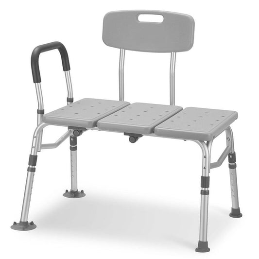 Gasky Transfer Bench for Bathtub, Height Adjustable Shower Bench with Backrest, Arm Support & Anti-slip,Shower Chair Bath Chair for Elderly, Seniors, 400lb