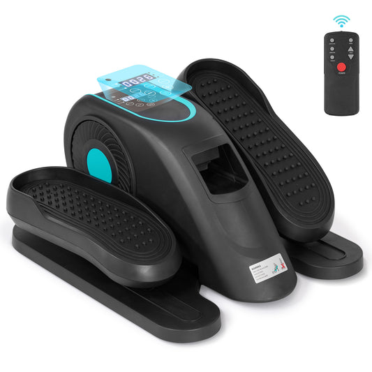 GASKY Under Desk Electric Elliptical Machine Quiet and Portable Seated Pedal Leg Exercise Equipment LCD Display Monitor Control Panel with Remote Control Home Office for Seniors Adult