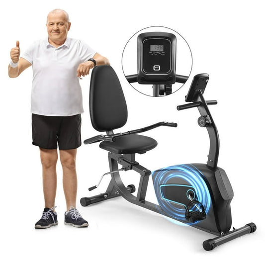 GASKY Exercise Bikes 8 Resistance Levels Seat Adjustment Recumbent Exercise Bike for Home Use