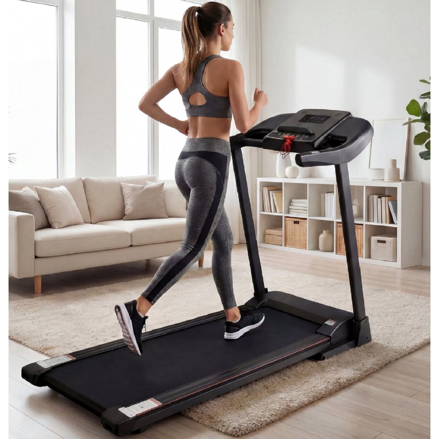 GASKY Treadmill with Smart Voice Control & Bluetooth Foldable Treadmill Exercise Equipment for Home Office and Small Spaces