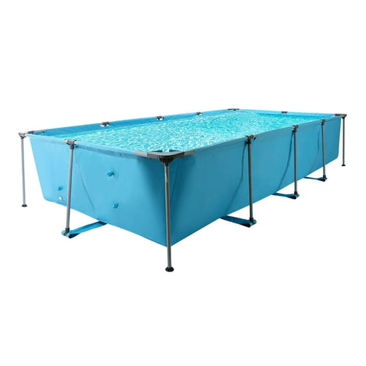GASKY 15FT Swimming Pools 177.17X86.61X33.07in Above Ground Swimming Pools PVC Material for Pets Family Teenagers Garden Backyard Villa