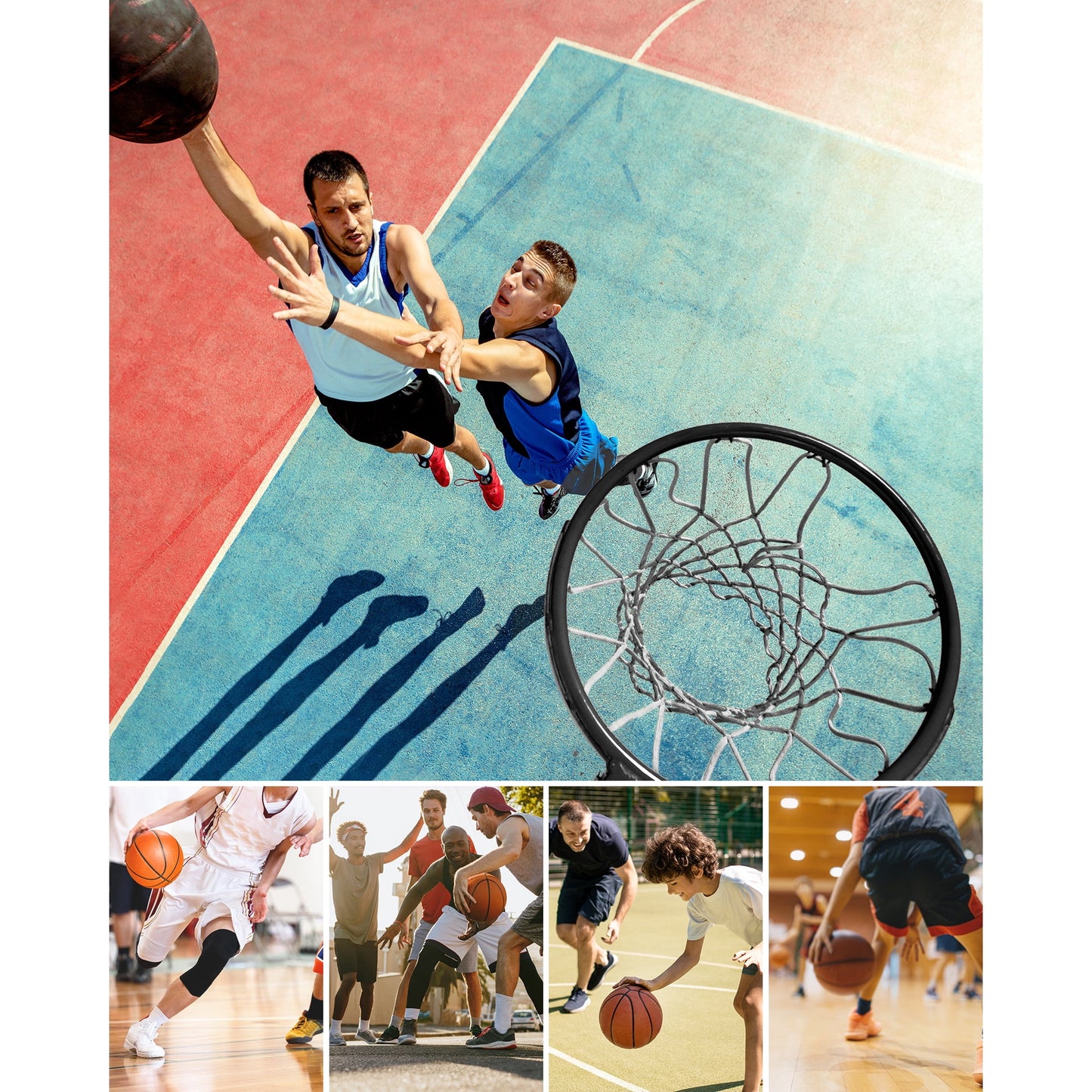 GASKY 44In Portable Basketball Hoop System 6.5 ft to 10 ft Height Adjustable Basketball Goal with Large Backboard Base and Wheels for Teenagers Adults outdoor Use Fathers Day Gifts