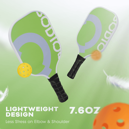 GASKY Pickleball Paddles Set with 4 Pickle Balls Lightweight Portable Fiberglass Surface