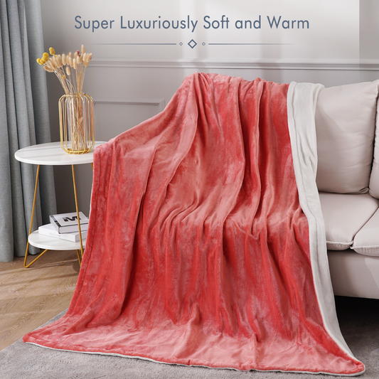 Gasky Electric Heated Blanket 50*60 inch with 6H Auto-off & Overheat Protection & 4 Heating Levels, Home Office Use, Machine Washable