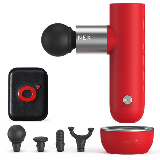 OYeet Massage Gun for Athletes NEX Gen Mini Percussion Massager Gun for Pain Relief, High-Intensity Vibration with Portable Travel Case and Professional Training Guide