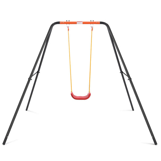 MaxKare Metal Swing Set for Backyard Playground Swing Set Suitable for Kids Toddlers Porch Backyard Single Set Outdoor