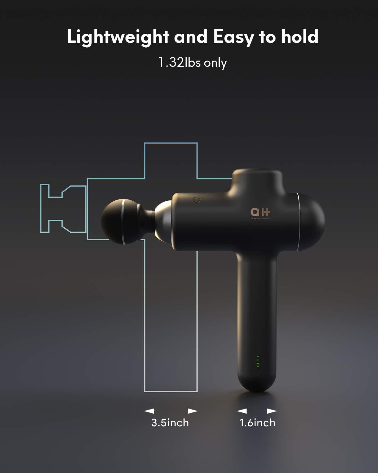 Aukey Home 8 Heads Massage Gun for Athletes, 4 Speed with Therapeutic Mixed Mode Deep Tissue Muscle Massager, High-Intensity Percussion