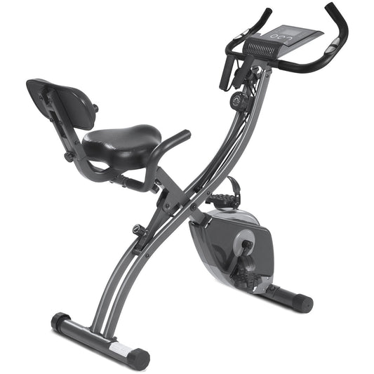 Exercise Bike Stationary Bike Folding Exercise Bike Foldable Magnetic Upright Recumbent Bike Cycling 3 in 1 Exercise Bike with Arm Resistance Bands Perfect for Men and Women at Home