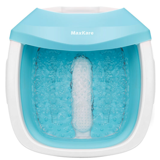 Foot Spa Bath Massager with Collapsible Design, Fast Heating with Bubbles Massage Function, Easy Storage, Foldable Foot Soaking Tub for Feet - NAIPO