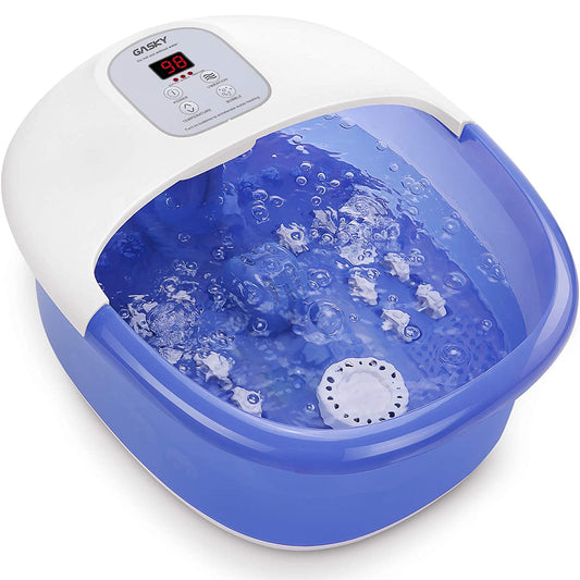 Foot Spa/Bath Massager with 14 Massage Rollers and Heat Bubbles Vibration, Digital Temperature Control Pedicure Tub Bath, Soothe Feet ,Father's Day Gift - NAIPO