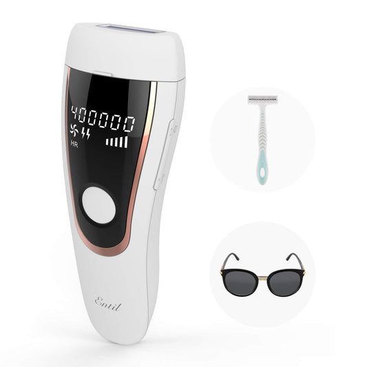Laser Hair Removal for Women and Men, Hair Remover Permanent Painless 400,000 Flashes 2 Modes & 5 Light Intensity Settings, Whole Body Home Use - NAIPO