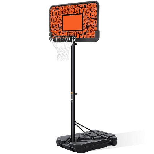 MaxKare Basketball Hoop Goal Portable Basketball System Set Stand Adjustable Height Poolside Outdoor Indoor for Kid Adult Pool W Aluminum Alloy Anti-Rust Large Backboard - NAIPO