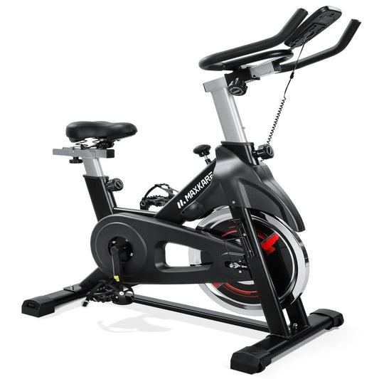 MaxKare Exercise Bike Stationary Indoor Cycling Bike with 35 LBS Flywheel Display Panel Belt Drive for Home Cardio Workout - NAIPO