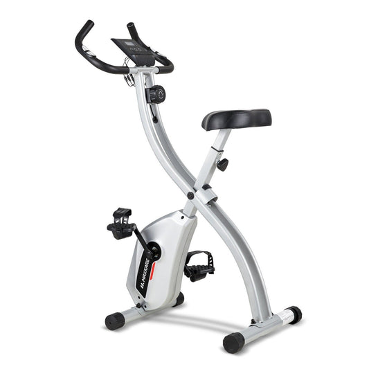 Maxkare Folding Exercise Bike Magnetic Stationary Foldable Indoor Cycling Bike with Adjustable Resistance&LCD Monitor& Pulse Sensor for Home - NAIPO