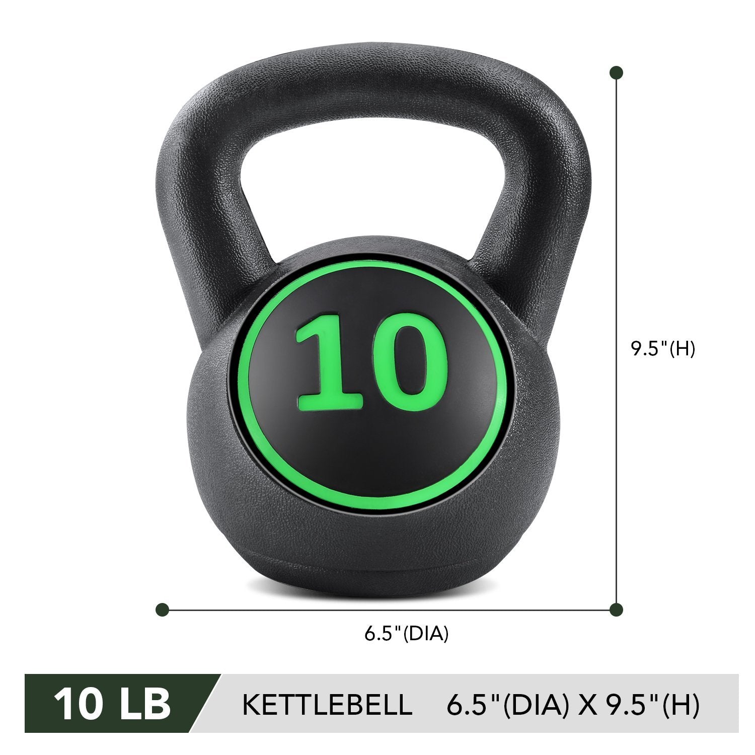 MaxKare Kettlebell Set 3-Piece Wide Handle HDPE Coated 5lb, 10lb, 15lb Weights Kettlebells with Storage Rack Exercise Fitness for Strength Training Home Gym - NAIPO