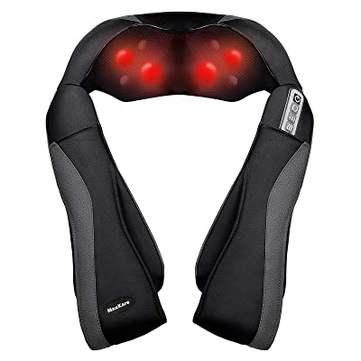 MaxKare Shiatsu Neck Shoulder Massager Electric Back Massage with Heat Kneading Massage for Shoulder, Legs, Use in Office and Home - NAIPO