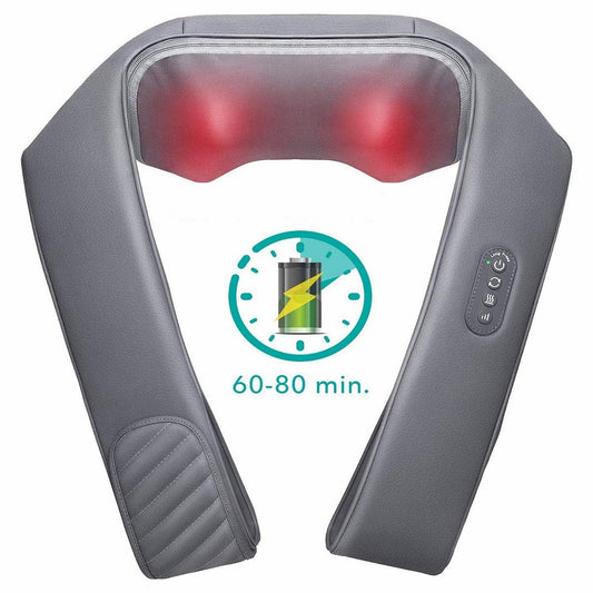 Naipo Cordless Rechargeable Neck Shoulder Massager, Shiatsu Massage - NAIPO