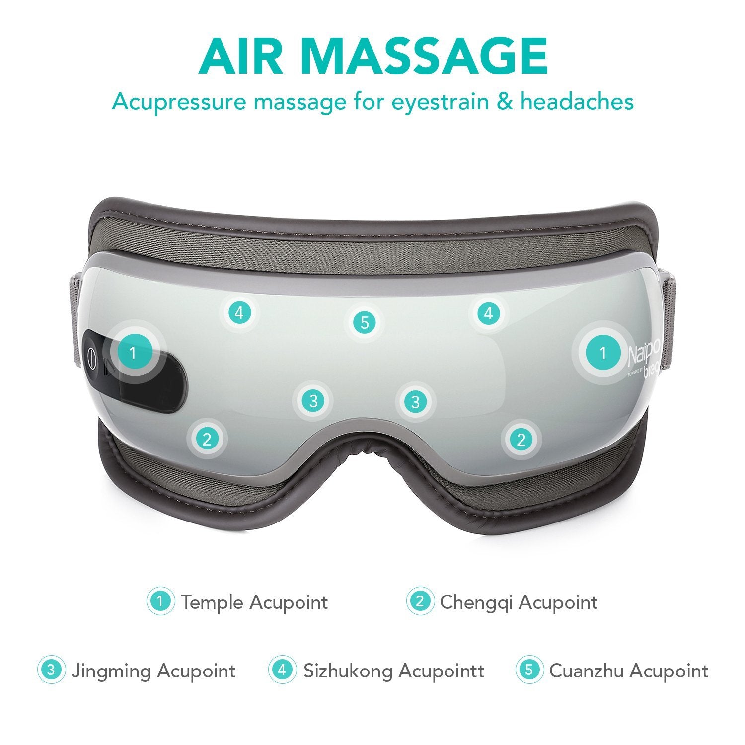 Naipo Wireless Eye Massager with Heat and Air Pressure - NAIPO