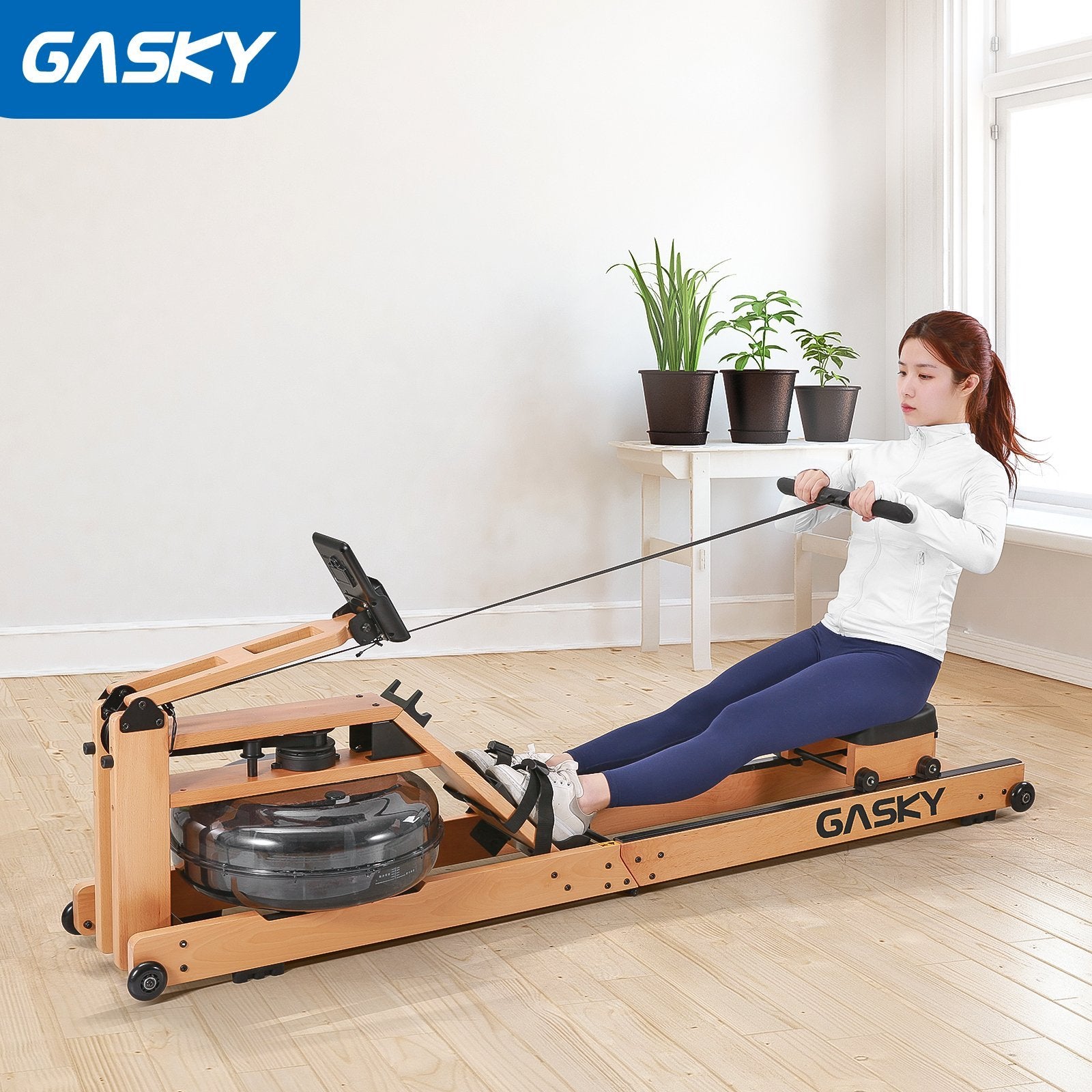 Water Rowing Machine with LCD Monitor – Gasky